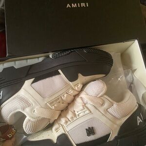AMIRI Cream and Black Men's Sneakers